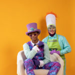Wayne Hudson II as Willy Wonka and Ren Walther as Oompa Loompa in The Rose Theater's production of CHARLIE AND THE CHOCOLATE FACTORY, playing June 7 - 23, 2024.