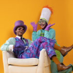 Wayne Hudson II as Willy Wonka and Ren Walther as Oompa Loompa in The Rose Theater's production of CHARLIE AND THE CHOCOLATE FACTORY, playing June 7 - 23, 2024.