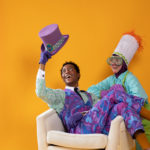 Wayne Hudson II as Willy Wonka and Ren Walther as Oompa Loompa in The Rose Theater's production of CHARLIE AND THE CHOCOLATE FACTORY, playing June 7 - 23, 2024.