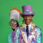 Wayne Hudson II as Willy Wonka and Ren Walther as Oompa Loompa in The Rose Theater's production of CHARLIE AND THE CHOCOLATE FACTORY, playing June 7 - 23, 2024.