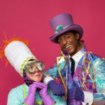 Wayne Hudson II as Willy Wonka and Ren Walther as Oompa Loompa in The Rose Theater's production of CHARLIE AND THE CHOCOLATE FACTORY, playing June 7 - 23, 2024.
