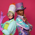 Wayne Hudson II as Willy Wonka and Ren Walther as Oompa Loompa in The Rose Theater's production of CHARLIE AND THE CHOCOLATE FACTORY, playing June 7 - 23, 2024.