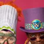 Wayne Hudson II as Willy Wonka and Ren Walther as Oompa Loompa in The Rose Theater's production of CHARLIE AND THE CHOCOLATE FACTORY, playing June 7 - 23, 2024.