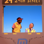 Jaden Hollinger as CJ and JJ Davis as Mr. Davis in The Rose Theater's production of LAST STOP ON MARKET STREET, playing April 14 - 30, 2023.