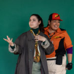 Carina DuMarce as Delivery Person and Rachel Smart as Wolfgang in The Rose Theater's production of RED RIDING HOOD, playing March 22 - April 7, 2024.