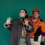 Carina DuMarce as Delivery Person and Rachel Smart as Wolfgang in The Rose Theater's production of RED RIDING HOOD, playing March 22 - April 7, 2024.