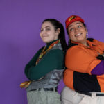 Carina DuMarce as Delivery Person and Rachel Smart as Wolfgang in The Rose Theater's production of RED RIDING HOOD, playing March 22 - April 7, 2024.