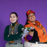 Carina DuMarce as Delivery Person and Rachel Smart as Wolfgang in The Rose Theater's production of RED RIDING HOOD, playing March 22 - April 7, 2024.