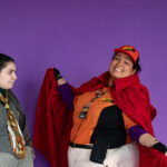 Carina DuMarce as Delivery Person and Rachel Smart as Wolfgang in The Rose Theater's production of RED RIDING HOOD, playing March 22 - April 7, 2024.