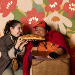 Carina DuMarce as Delivery Person and Rachel Smart as Wolfgang in The Rose Theater's production of RED RIDING HOOD, playing March 22 - April 7, 2024.