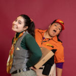 Carina DuMarce as Delivery Person and Rachel Smart as Wolfgang in The Rose Theater's production of RED RIDING HOOD, playing March 22 - April 7, 2024.