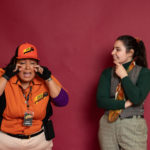 Carina DuMarce as Delivery Person and Rachel Smart as Wolfgang in The Rose Theater's production of RED RIDING HOOD, playing March 22 - April 7, 2024.