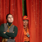 Carina DuMarce as Delivery Person and Rachel Smart as Wolfgang in The Rose Theater's production of RED RIDING HOOD, playing March 22 - April 7, 2024.