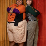 Carina DuMarce as Delivery Person and Rachel Smart as Wolfgang in The Rose Theater's production of RED RIDING HOOD, playing March 22 - April 7, 2024.