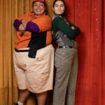 Carina DuMarce as Delivery Person and Rachel Smart as Wolfgang in The Rose Theater's production of RED RIDING HOOD, playing March 22 - April 7, 2024.
