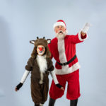 Martin Prieto and Patrick Wolfe as Santa Claus in The Rose Theater's production of RUDOLPH THE RED-NOSED REINDEER, playing December 1 - 23, 2023.