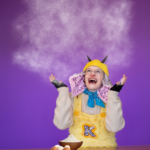 Jocey Logue as Kid in The Rose Theater's production of NIGHT AT THE FARM: A BEDTIME PARTY, playing January 19 - February 4, 2024.