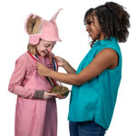 Scarlett Simpson as Wilbur and Mahalet Kinde as Fern in The Rose Theater's production of CHARLOTTE'S WEB, playing April 19 - May 5, 2024.