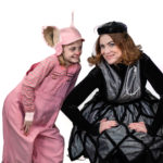 Scarlett Simpson as Wilbur and Miriam Gutiérrez as Charlotte in The Rose Theater's production of CHARLOTTE'S WEB, playing April 19 - May 5, 2024.